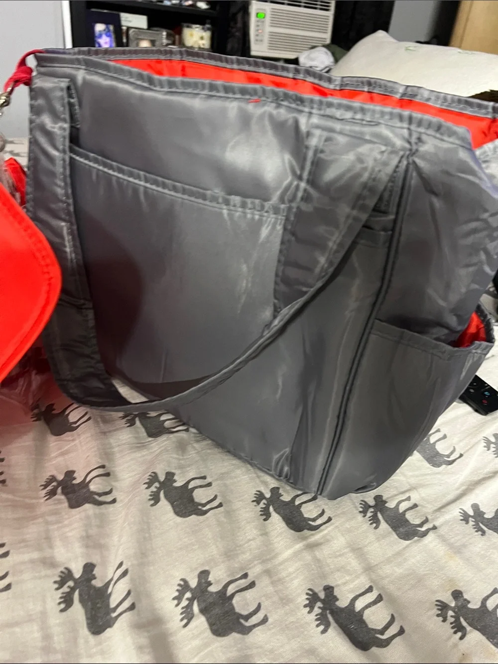 NASCAR Gray and Red Tote Bag diaper bag